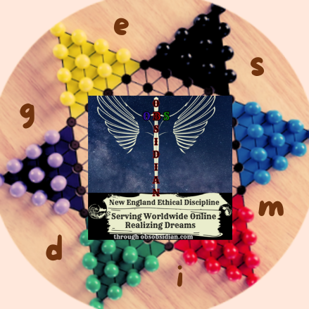 smidge, logo. a compass composed of chinese checkers board and the 6 letters in smidge